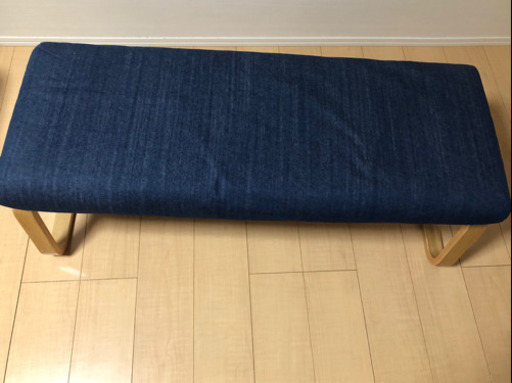 【値下げ】無印良品　リビングでもダイニングでも使えるベンチシート　デニム
