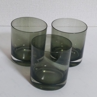 洋酒グラス　深緑3ケ