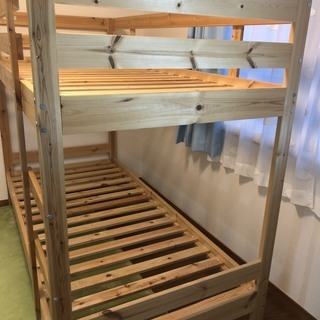 IKEA　二段ベッド　MYDAL　未塗装無垢材（パイン材）の画像