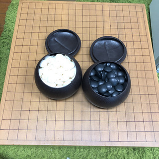 囲碁盤　碁石セット（本蛤碁石）　木製