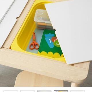 IKEA イケア 子供用 収納付き テーブル & ベンチ フリサット FLISAT デスク

の画像