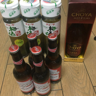 梅酒とバドワイザーとプレモル