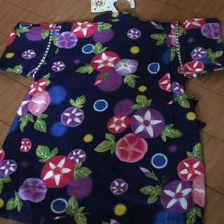 朝顔甚平ロンパース70新品の画像