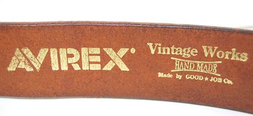 AVIREX レザーベルト AVX5536 37/94 ハンドメイド バックル シルバー ターコイズ イーグル ヴィンテージワークス アヴィレックス 日本製 ☆ PayPay(ペイペイ)決済可能 ☆ 札幌市 清田区 平岡