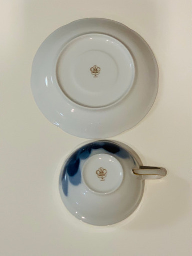 値下‼️未使用品✨大倉陶園 カップ&ソーサーペアセット✨ブルーローズ