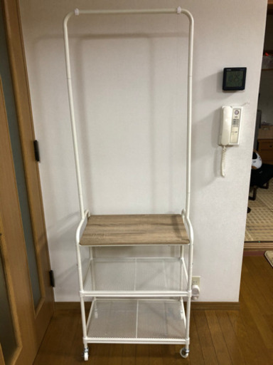 【美品】ヴィンテージ調ハンガーラック　キャスター付き