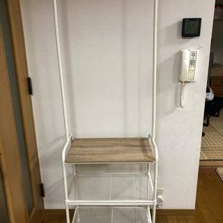 【美品】ヴィンテージ調ハンガーラック　キャスター付き