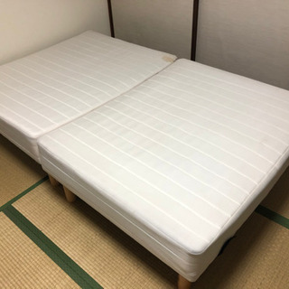 脚付きマットレスベッド(分割タイプ)セミダブル