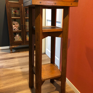 【受渡し完了】antique FLEX 英国木製インテリア　回転台