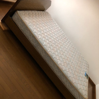 ベッド　マットレス付属【ワイドダブル】