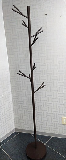 ハンガーポール 　レトロ　おしゃれ　美品　ダークブラウン