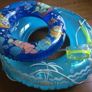 子供用ポケモン浮き輪６０cm、大人用浮き輪９０cmのセット、子供...