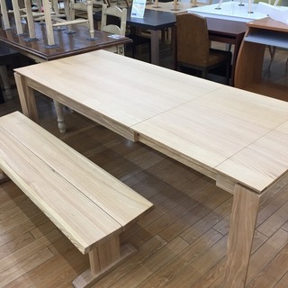 【トレファク鶴ヶ島店】大川家具　エクステンションダイニングセット　150cm幅