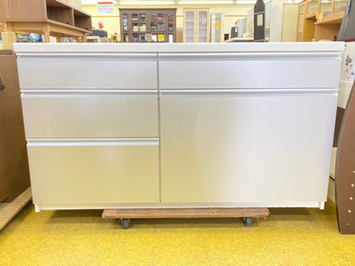 キッチンカウンター 幅140cm 清潔感あるシンプルな