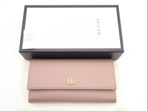 《GUCCI/長財布》プチマーモント ベージュ 箱 袋 Aランク 極美品