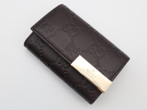 《GUCCI/グッチシマ 6連キーケース》Aランク 極美品 ブラウン 箱 冊子