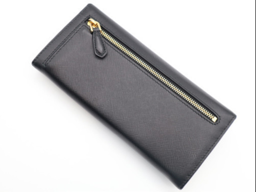 《PRADA/サフィアーノ 長財布》Aランク カードケース付 ブラック 極美品