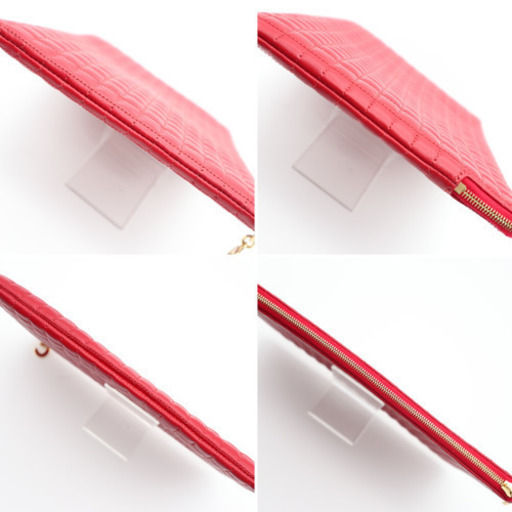 《CELINE/クラッチバッグ》Sランク 未使用品 極美品 袋 レッド カーフ