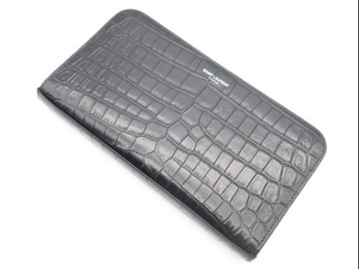 《SAINT LAURENT/ラウンドファスナー長財布》ABランク 箱 袋 美品