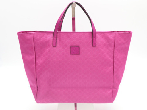 《GUCCI/グッチシマ トートバッグ》284721 ABランク ピンク 美品