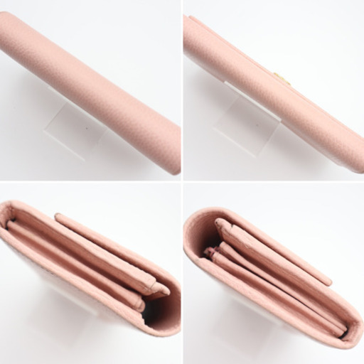 《GUCCI/マーモント ロングウォレット》ABランク 456116 ピンク 箱