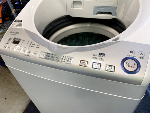 洗濯機 8.0kg 2014年製 シャープ ES-TA840 ブルー系 SHARP たて型洗濯乾燥機 札幌市 中央区