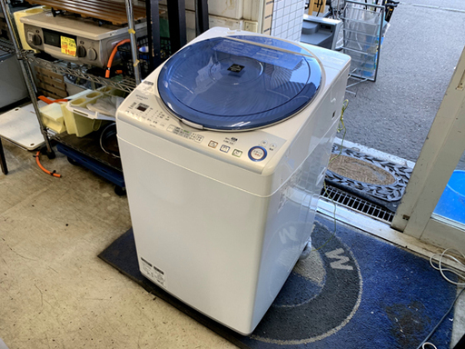 洗濯機 8.0kg 2014年製 シャープ ES-TA840 ブルー系 SHARP たて型洗濯乾燥機 札幌市 中央区