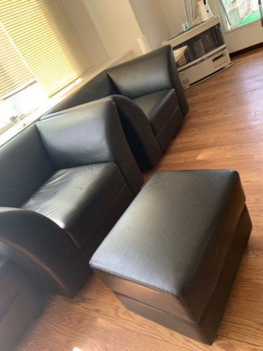 一人がけソファ オットマン付き  2つ同じ物