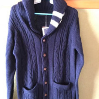 レイジブルー　ニットカーディガン