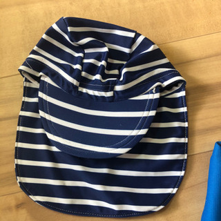 子供　スイミングキャップ　日除け付き