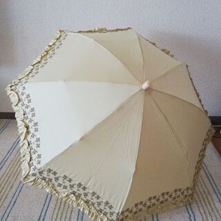 薄黄緑色の日傘