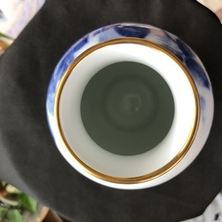 大倉陶園　ブルーローズ　花瓶の画像