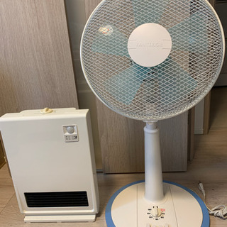 扇風機　電気ヒーターの画像