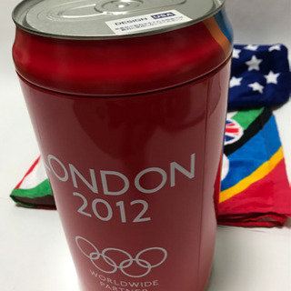 コカコーラ缶とフードタオル★2012ロンドンオリンピック★懸賞当選品★新品USAの画像