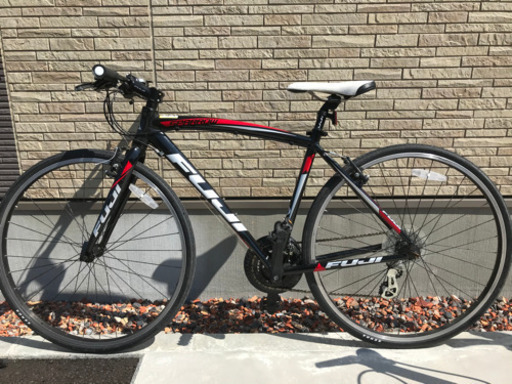 FUJI クロスバイク、カギ、スタンド、空気入れセット