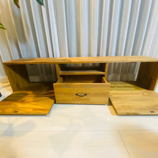 無垢材使用テレビ台　ローボードの画像