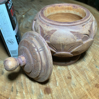 バリ　小物入れ　蓋付き
