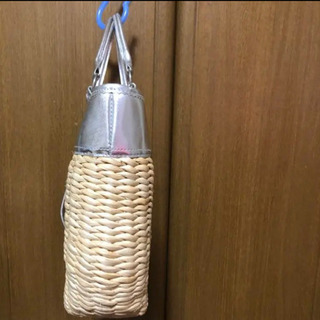 かごバッグ　トートバッグ　シルバー　の画像