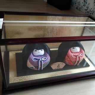 ★無料★未使用、木目込み人形(ガラスケース入り)玉姫作の画像