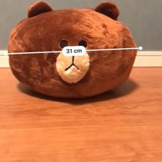 LINE ブラウン　クッション　ぬいぐるみの画像