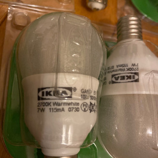 IKEAで買った蛍光灯のような電球　新品14個、中古4個の画像