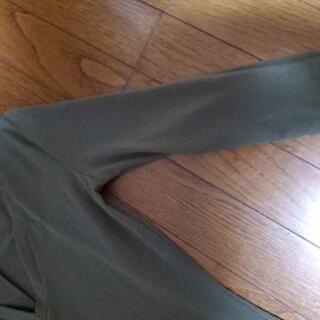 カーキ色ロングワンピース★Mサイズの画像