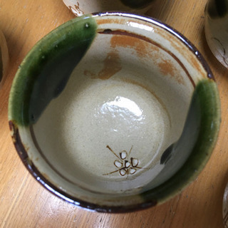 織部 湯呑み ５個セットの画像