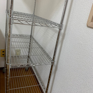 スチール(?)パイプ棚　4段　(更新しました)