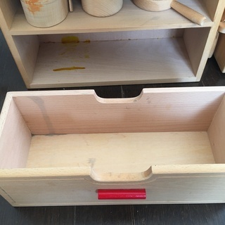 【取引完了】木製ミニキッチン おままごとセットの画像