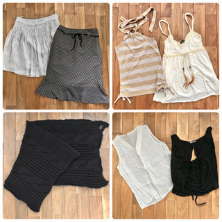 レディースまとめ売り トップス ボトムス ワンピース新品・中古 17着 Mサイズの画像