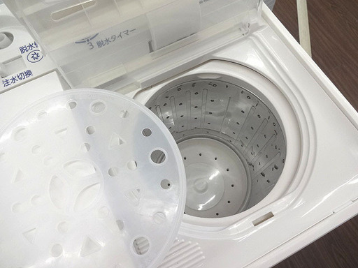 札幌 引き取り AQUA 二槽式洗濯機 2017年製 4.5kg 2層式 ステンレス脱水