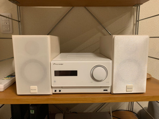 Pioneer CDミニコンポーネントシステム ウッド調でらナチュラルな白