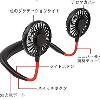 新品未使用品　首掛け扇風機 
