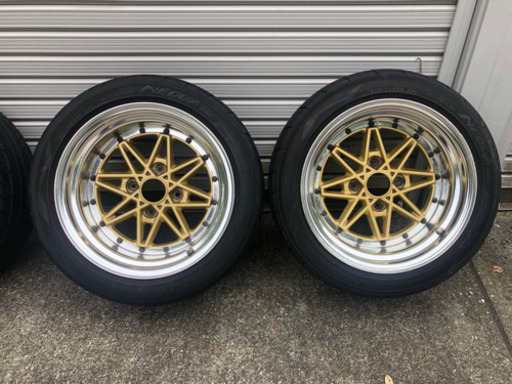 WORK EQUIP03 ワーク エクイップ03 15x8j -15オフセット114.3 ホイールタイヤ2本セット